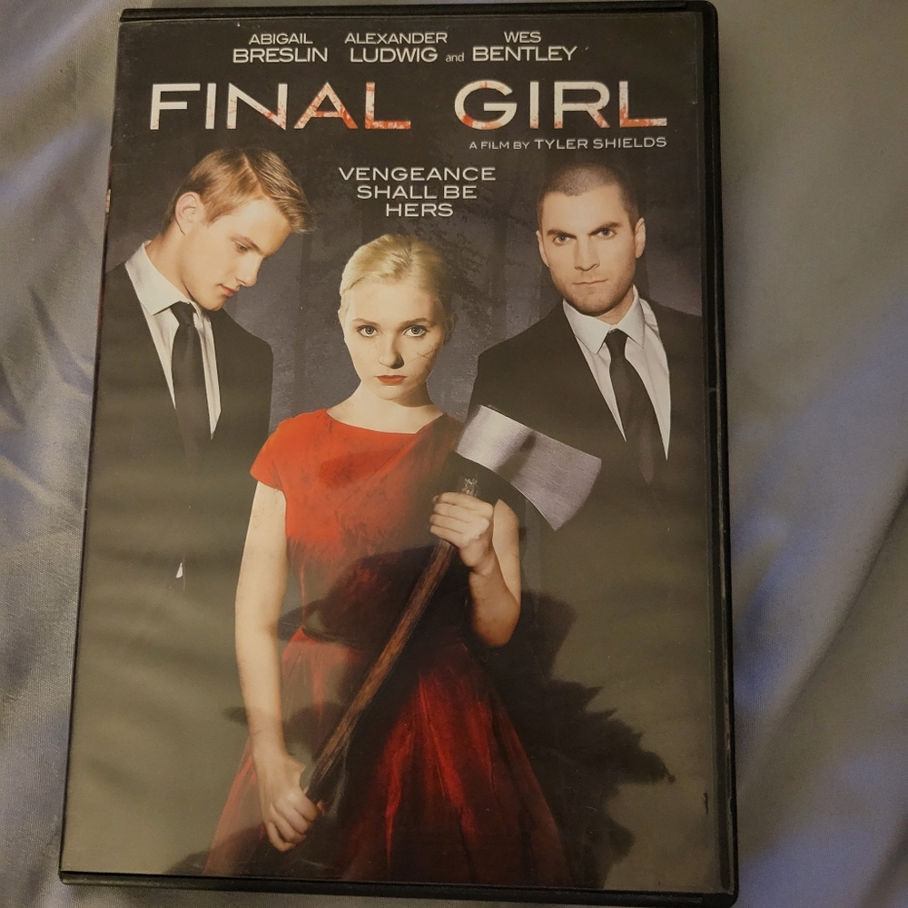 Final Girl DVD with Print of girl with Axe in Protective Sleeve